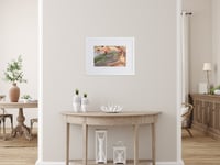 Image 5 of Watercolor Australian Bush framed Print - Gum Tree Clearing Landscape