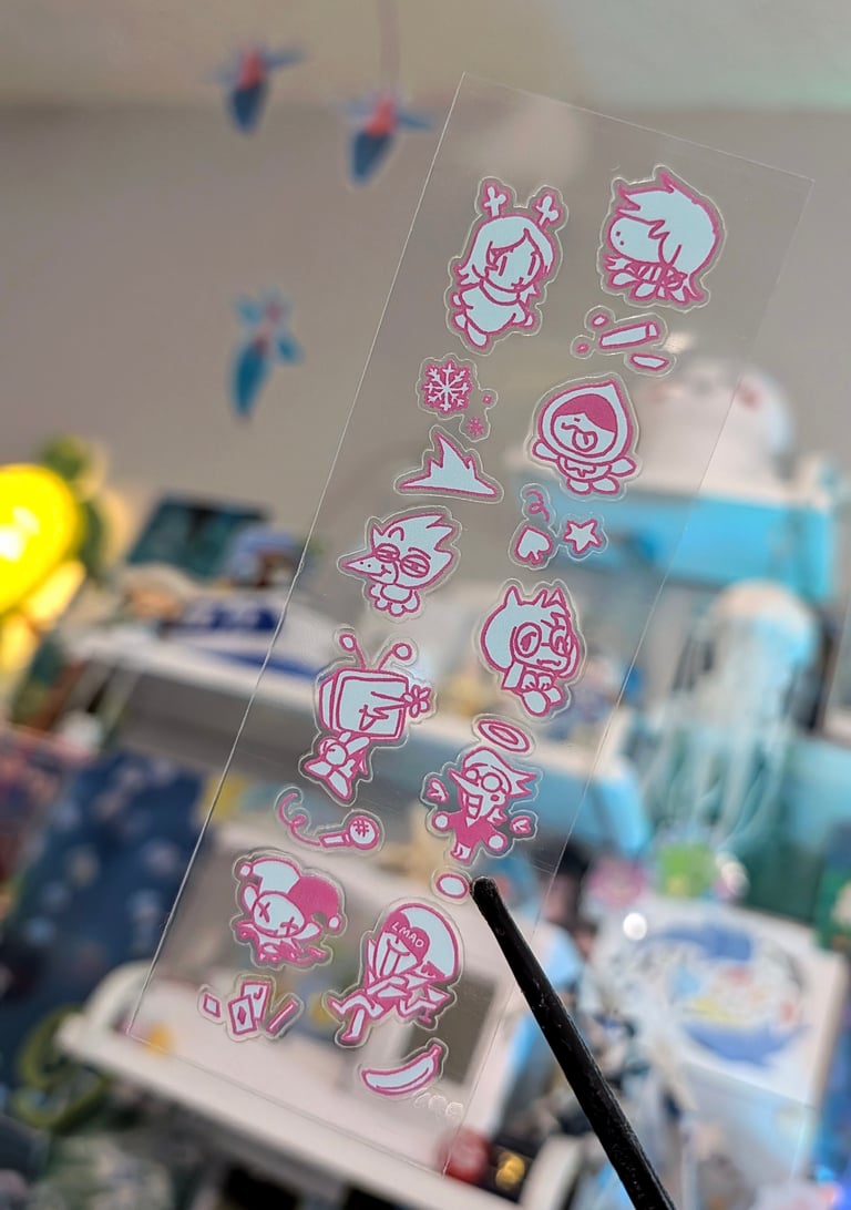 Deltarune Clear Stickers!