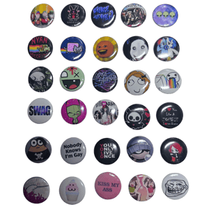 Image of misc 1.25" button pins!
