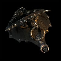 Image 1 of Stitch detailed batty spiked leather gothic collar