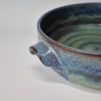 Image 6 of 8" Baking Dish with handles, Lichen with rim color (Green) 012026