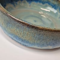 Image 9 of 8" Baking Dish with handles, Glacial Waters with rim color (Turquoise) 012026
