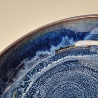 Image 9 of 8" Baking Dish with handles, Bluebird Skies with rim color (Cobolt) 012026