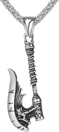 Image 7 of 👑The Armored Kingdom Norse Viking Battle Axe Necklace