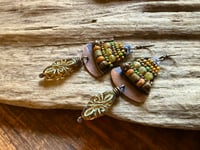 Image 1 of Alegria Alegria in earthy color beaded earrings/ n70