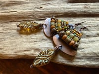 Image 2 of Alegria Alegria in earthy color beaded earrings/ n70