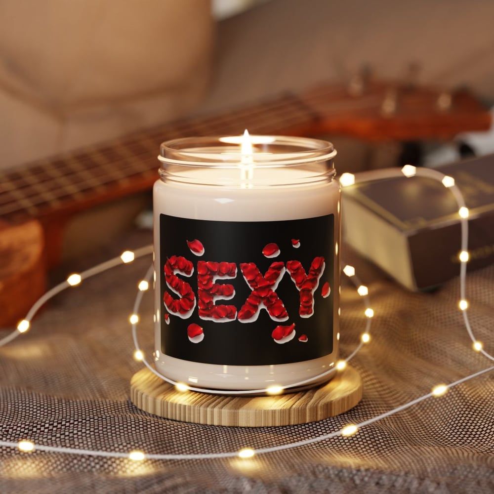 Image of Soy Candle — "SEXY" Rose Petal Scented Jar (9 oz)