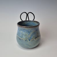 Image 4 of Small Crafter's Catch-all with Bonsai Snips: Glacial Waters (Turquoise) with Blue rim