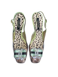 Image 1 of *Rare* Roberto Cavalli Leopard Slingback Mules - EU 38