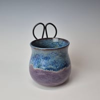 Image 4 of Small Crafter's Catch-all with Bonsai Snips: Huckleberry (Purple) with Blue rim