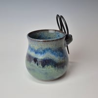 Image 5 of Small Crafter's Catch-all with Bonsai Snips: Lichen (Green) with Blue rim
