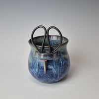 Image 2 of Small Crafter's Catch-all with Bonsai Snips: Bluebird Skies (Cobolt) with Blue rim