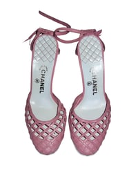 Image 1 of Chanel 2004 Pink Cruise Resort Caged Heels - EU 38.5