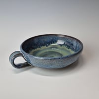 Image 4 of Thumb-handled Bowl: Lichen (Green) with colored rim 01202601