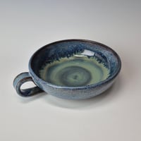 Image 5 of Thumb-handled Bowl: Lichen (Green) with colored rim 01202601