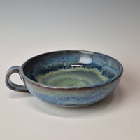 Image 5 of Thumb-handled Bowl: Lichen (Green) with colored rim 01202602