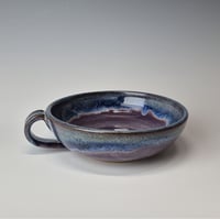 Image 3 of Thumb-handled Bowl: Huckleberry (Purple) with colored rim 012026