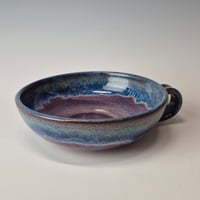 Image 1 of Thumb-handled Bowl: Huckleberry (Purple) with colored rim 012026