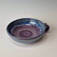 Image 2 of Thumb-handled Bowl: Huckleberry (Purple) with colored rim 012026