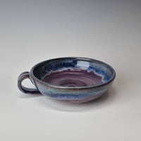 Image 4 of Thumb-handled Bowl: Huckleberry (Purple) with colored rim 012026