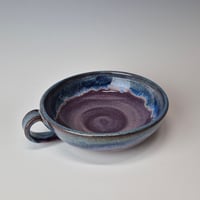 Image 5 of Thumb-handled Bowl: Huckleberry (Purple) with colored rim 012026