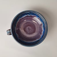 Image 7 of Thumb-handled Bowl: Huckleberry (Purple) with colored rim 012026