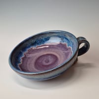 Image 6 of Thumb-handled Bowl: Huckleberry (Purple) with colored rim 012026