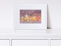 Image 1 of Watercolor Seals framed Print – Coastal Marine Animal Art