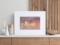 Image 3 of Watercolor Seals framed Print – Coastal Marine Animal Art