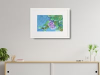 Image 4 of Impressionist Floral Watercolor framed Print - Vibrant Flower Bouquet Wall Art, Loose Style Botanica