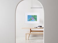 Image 2 of Impressionist Floral Watercolor framed Print - Vibrant Flower Bouquet Wall Art, Loose Style Botanica