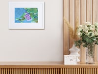 Image 5 of Impressionist Floral Watercolor framed Print - Vibrant Flower Bouquet Wall Art, Loose Style Botanica