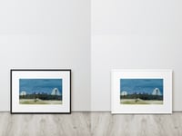 Image 8 of Watercolor Night Sports Field framed Print, Stadium Lights