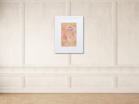Image 2 of Kangaroo framed  art prints from my original watercolor abstraction  in peach tones
