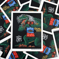 "Florida devouring Goya" matte 3" vinyl stickers 