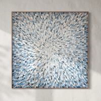 Image 1 of 'Held in Light' - 122x122cm, FRAMED in oak