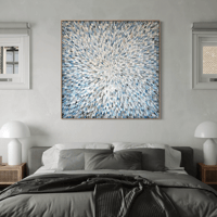 Image 5 of 'Held in Light' - 122x122cm, FRAMED in oak