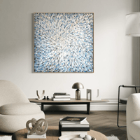 Image 6 of 'Held in Light' - 122x122cm, FRAMED in oak