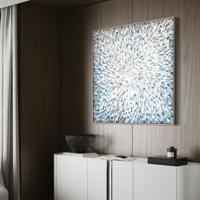 Image 10 of 'Held in Light' - 122x122cm, FRAMED in oak