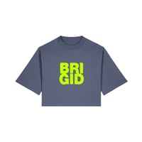 Image 1 of St Brigid Women’s Cropped Tee (Blue Grey)