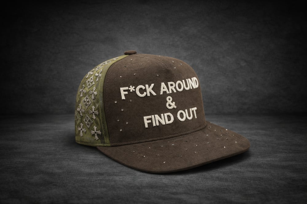 Image of F*ck Around & Find Out Custom Gem Snapback green