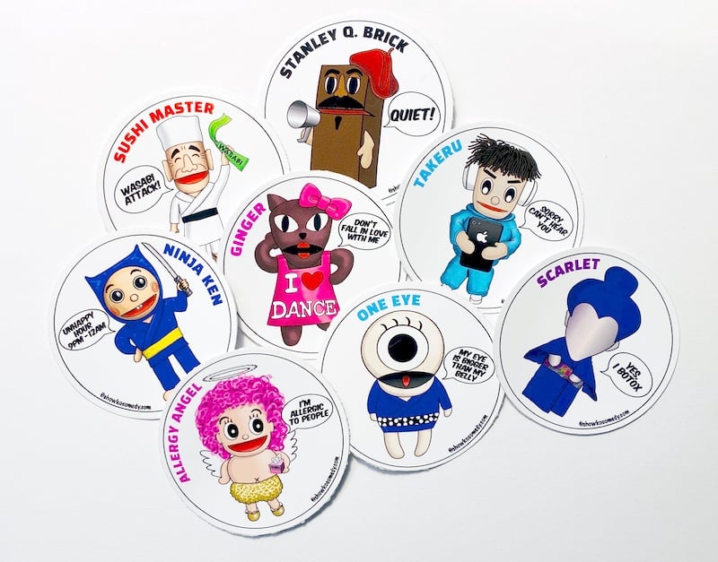 Image of Showko Original Puppet Sticker Set (8 stickers)