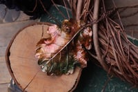 Image 2 of Vera foglia di quercia racchiusa nel rame con patina autunnale