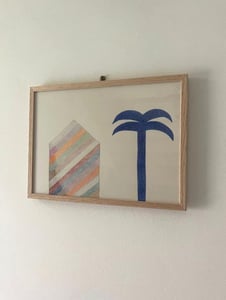 Image of "Striped house and palm"