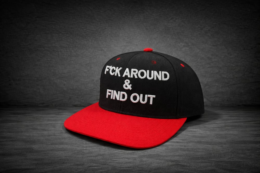 Image of  F*ck Around & Find Out Snapback  Blk/Red hat 