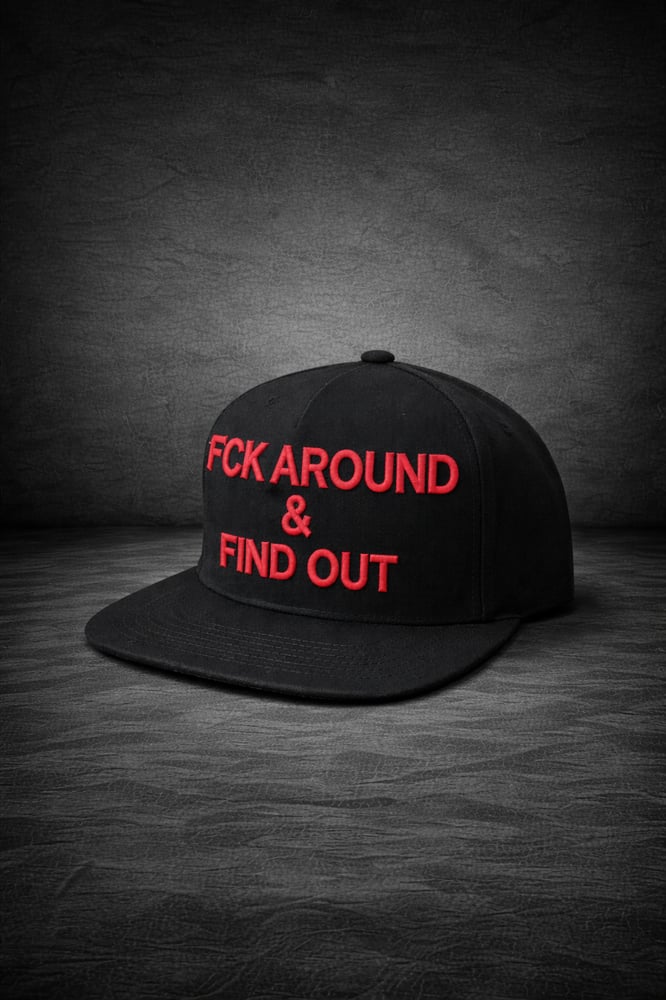 Image of F*ck Around & Find Out Snapback Red hat