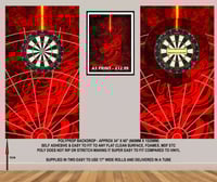 Image 1 of WELSH DRAGON THEMED  DARTS BACKDROP WALL GRAPHIC - POLYPROPYLENE - 34" x 60"