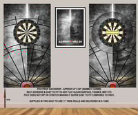 Image 1 of NEWCASTLE THEMED  DARTS BACKDROP WALL GRAPHIC - POLYPROPYLENE - 34" x 60"