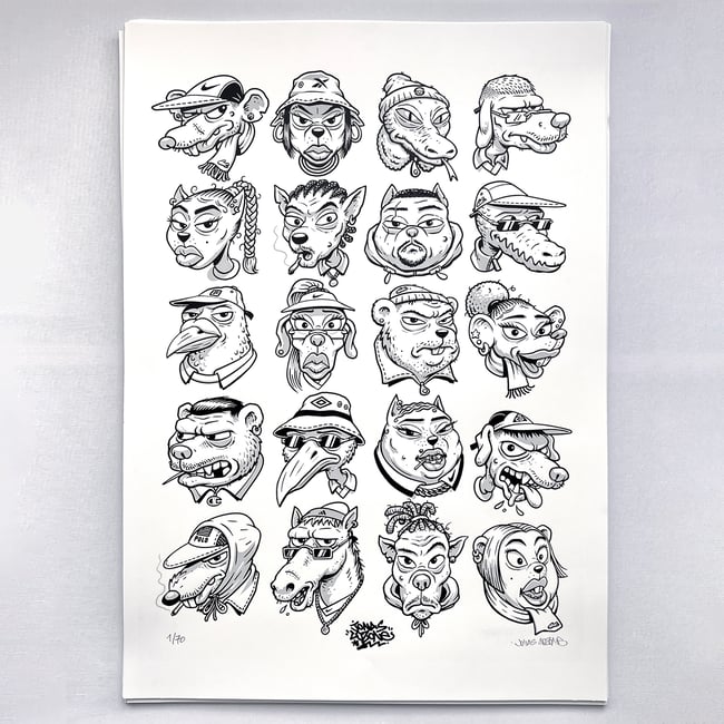 Faces Screenprint