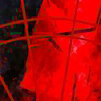 Image 2 of RED AND BLACK SHAPED THEMED DARTS BACKDROP WALL GRAPHIC - POLYPROPYLENE - 34" x 60"